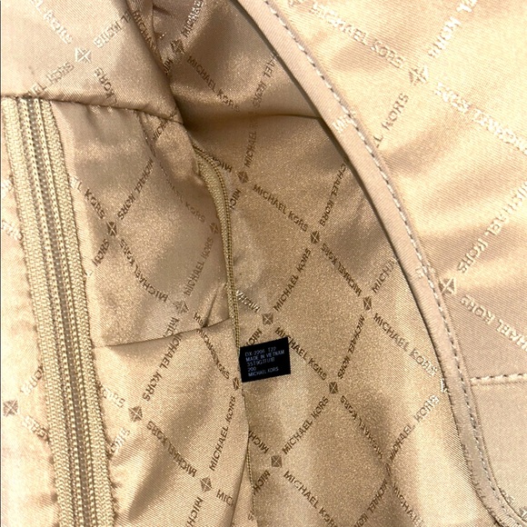 Michael Kors Travel Small Trolley Brown and Tan Monogram Leather Gold Hardware - Picture 7 of 13